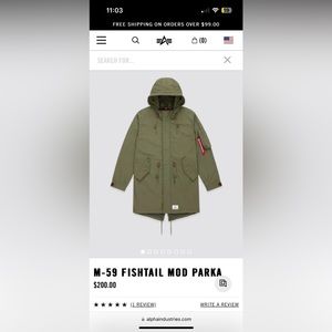 Alpha Industries Men’s Fishtail Parka